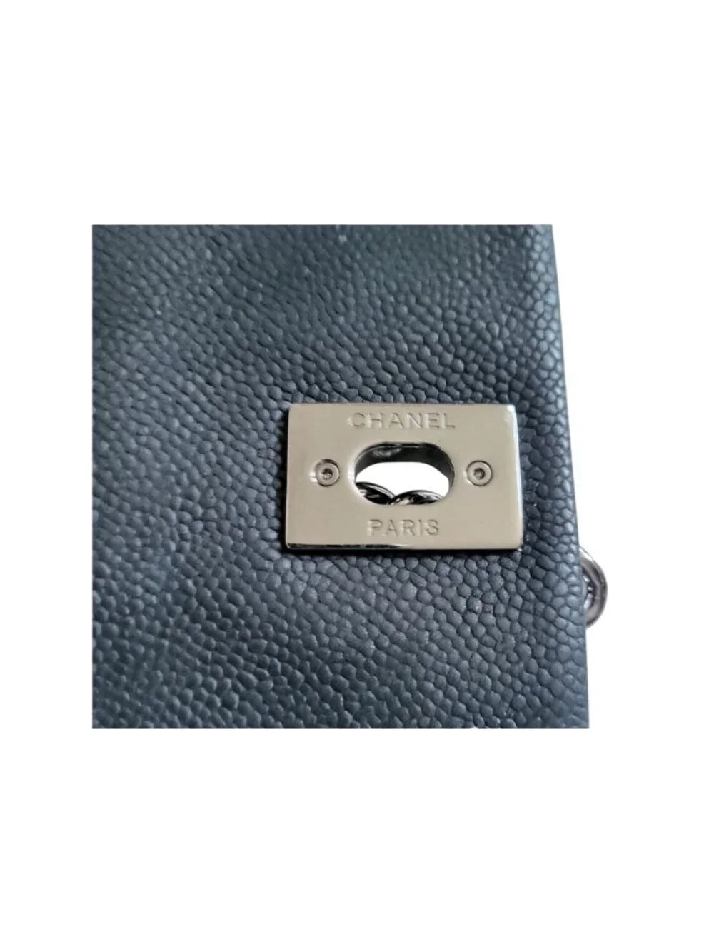 Chanel Lady Pearly Flap Shopping Tote 2013 Black Caviar Leather Silver Hardware